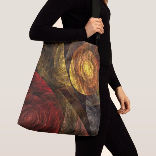 Zonnebloem Bloemen Modern Abstract Kunstpatroon Crossbody Tas (Dichtbij)
