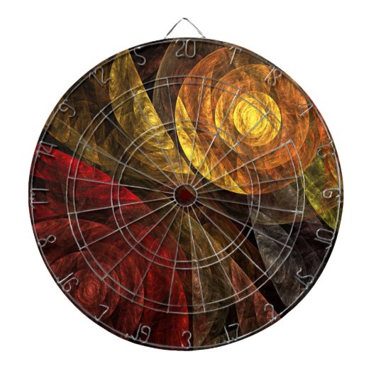 Zonnebloem Bloemen Modern Abstract Kunstpatroon Dartbord (Voorkant)