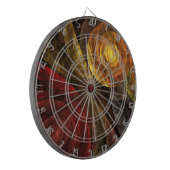 Zonnebloem Bloemen Modern Abstract Kunstpatroon Dartbord (Voorkant Links)