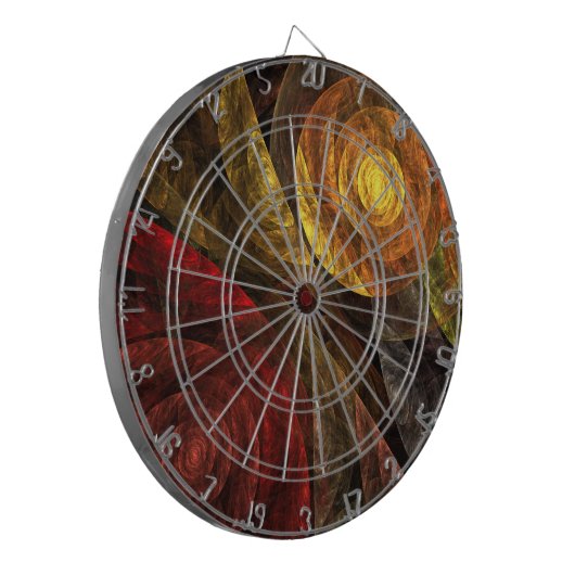 Zonnebloem Bloemen Modern Abstract Kunstpatroon Dartbord (Voorkant Links)