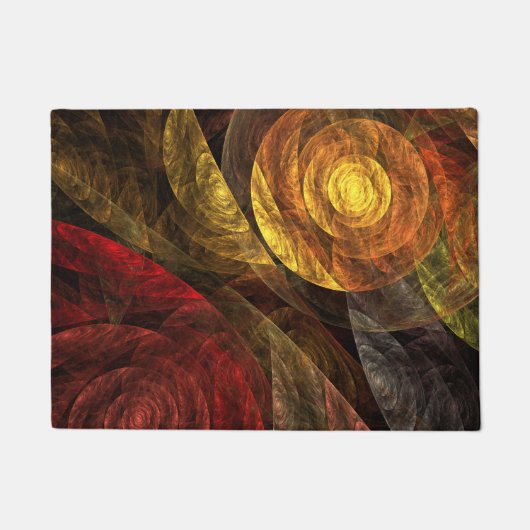 Zonnebloem Bloemen Modern Abstract Kunstpatroon Deurmat (Voorkant)