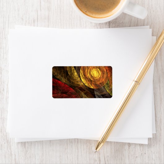 Zonnebloem Bloemen Modern Abstract Kunstpatroon Etiket (Insitu)