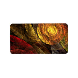 Zonnebloem Bloemen Modern Abstract Kunstpatroon Etiket