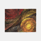 Zonnebloem Bloemen Modern Abstract Kunstpatroon Fleece Deken (Voorkant (Horizontaal))