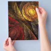 Zonnebloem Bloemen Modern Abstract Kunstpatroon Flyer (Hand)