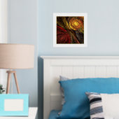 Zonnebloem Bloemen Modern Abstract Kunstpatroon Folie Afdrukken (Insitu (Slaapkamer))