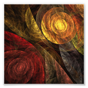 Zonnebloem Bloemen Modern Abstract Kunstpatroon Foto Afdruk