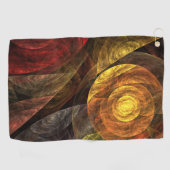 Zonnebloem Bloemen Modern Abstract Kunstpatroon Golfhanddoek (Horizontaal)