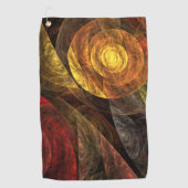 Zonnebloem Bloemen Modern Abstract Kunstpatroon Golfhanddoek (Voorkant)