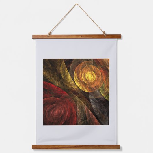Zonnebloem Bloemen Modern Abstract Kunstpatroon Hangend Wandkleed (Voorkant)
