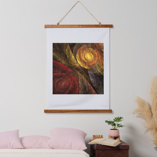 Zonnebloem Bloemen Modern Abstract Kunstpatroon Hangend Wandkleed (Slaapkamer)