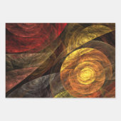 Zonnebloem Bloemen Modern Abstract Kunstpatroon Inpakpapier Vel (Voorkant)