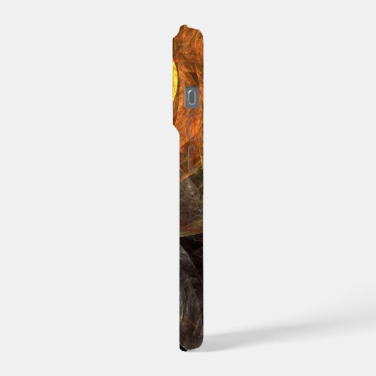 Zonnebloem Bloemen Modern Abstract Kunstpatroon iPhone Hoesje (Linkerkant)