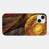 Zonnebloem Bloemen Modern Abstract Kunstpatroon iPhone Hoesje (Achterkant horizontaal)