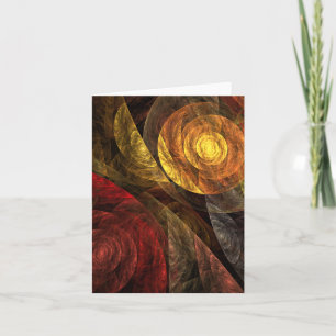 Zonnebloem Bloemen Modern Abstract Kunstpatroon Kaart