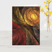 Zonnebloem Bloemen Modern Abstract Kunstpatroon Kaart (Gele Bloem)