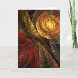 Zonnebloem Bloemen Modern Abstract Kunstpatroon Kaart