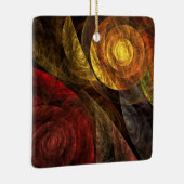 Zonnebloem Bloemen Modern Abstract Kunstpatroon Keramisch Ornament (Rechts)