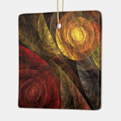 Zonnebloem Bloemen Modern Abstract Kunstpatroon Keramisch Ornament (Links)