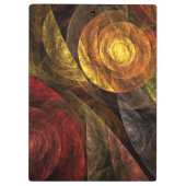 Zonnebloem Bloemen Modern Abstract Kunstpatroon Klembord (Achterkant)