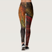 Zonnebloem Bloemen Modern Abstract Kunstpatroon Leggings (Achterkant)