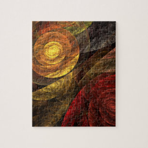 Zonnebloem Bloemen Modern Abstract Kunstpatroon Legpuzzel
