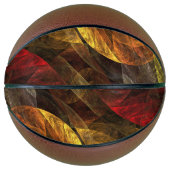 Zonnebloem Bloemen Modern Abstract Kunstpatroon Mini Basketbal (Voorkant)