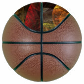 Zonnebloem Bloemen Modern Abstract Kunstpatroon Mini Basketbal (Rechts)