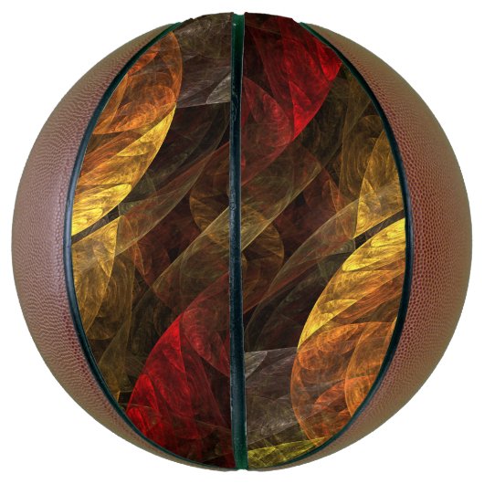 Zonnebloem Bloemen Modern Abstract Kunstpatroon Mini Basketbal (Verticaal)
