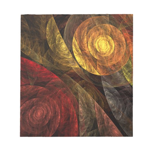 Zonnebloem Bloemen Modern Abstract Kunstpatroon Notitieblok (Voorkant)