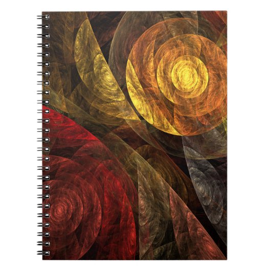 Zonnebloem Bloemen Modern Abstract Kunstpatroon Notitieboek (Voorkant)