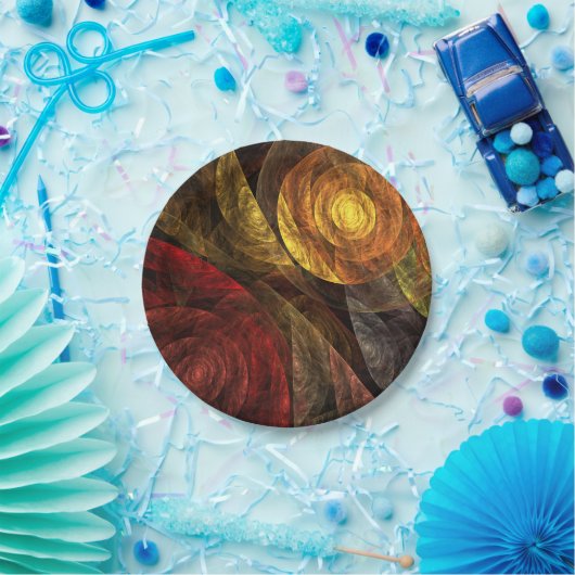 Zonnebloem Bloemen Modern Abstract Kunstpatroon Papieren Bordje (Feest)