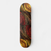Zonnebloem Bloemen Modern Abstract Kunstpatroon Persoonlijk Skateboard (Voorkant)