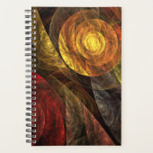 Zonnebloem Bloemen Modern Abstract Kunstpatroon Planner (Voorkant)
