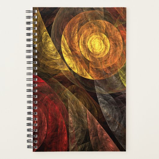Zonnebloem Bloemen Modern Abstract Kunstpatroon Planner (Voorkant)