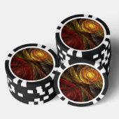 Zonnebloem Bloemen Modern Abstract Kunstpatroon Poker Chips (Opstapeling)