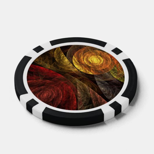 Zonnebloem Bloemen Modern Abstract Kunstpatroon Poker Chips (Enkel)