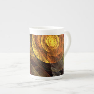 Zonnebloem Bloemen Modern Abstract Kunstpatroon Porselein Kop