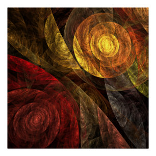 Zonnebloem Bloemen Modern Abstract Kunstpatroon Poster