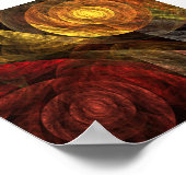 Zonnebloem Bloemen Modern Abstract Kunstpatroon Poster (Hoek)