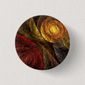 Zonnebloem Bloemen Modern Abstract Kunstpatroon Ronde Button 3,2 Cm (Voorkant)