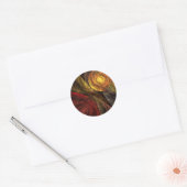 Zonnebloem Bloemen Modern Abstract Kunstpatroon Ronde Sticker (Envelop)