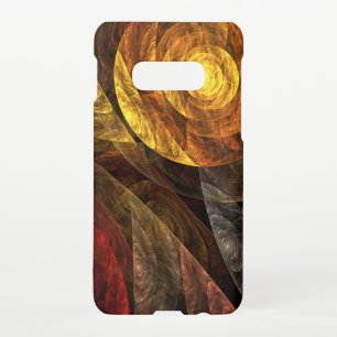 Zonnebloem Bloemen Modern Abstract Kunstpatroon Samsung Galaxy S10E Hoesje