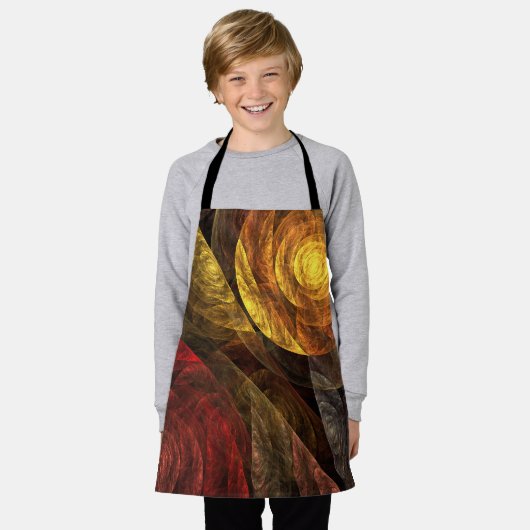 Zonnebloem Bloemen Modern Abstract Kunstpatroon Schort (Gedragen)