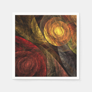 Zonnebloem Bloemen Modern Abstract Kunstpatroon Servet