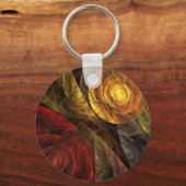 Zonnebloem Bloemen Modern Abstract Kunstpatroon Sleutelhanger (Voorkant)