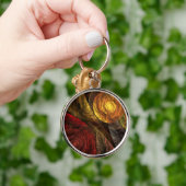 Zonnebloem Bloemen Modern Abstract Kunstpatroon Sleutelhanger (Hand)