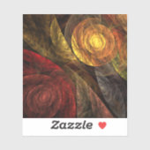 Zonnebloem Bloemen Modern Abstract Kunstpatroon Sticker (Vel)