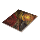 Zonnebloem Bloemen Modern Abstract Kunstpatroon Tegeltje (Zijkant)