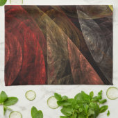 Zonnebloem Bloemen Modern Abstract Kunstpatroon Theedoek (Gevouwen)